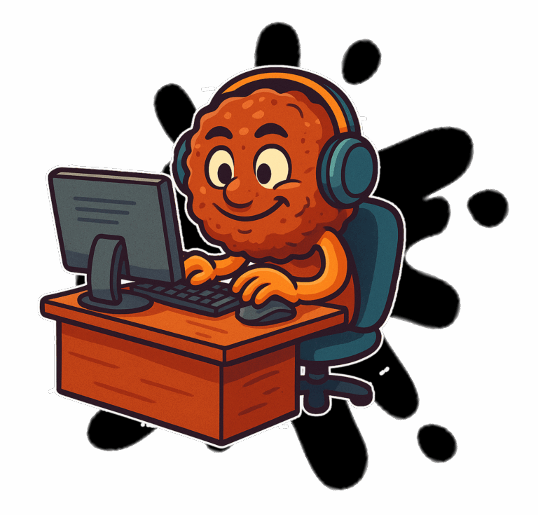 Meatball website development mascot